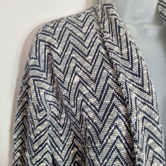 Jones New York Womens Open Front Cardigan Jacket Chevron Knit Chunky Small P - Picture 3 of 13